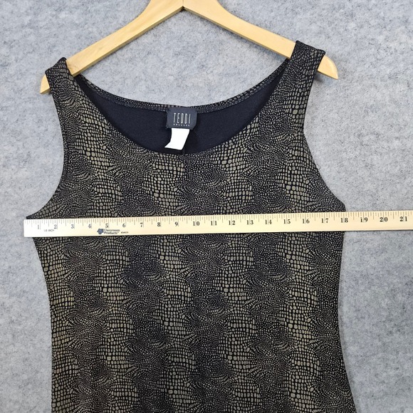 Teddi Dresses Vintage Maxi Dress Snake/Reptile Print Party Size 8 Stretchy Funky - Picture 4 of 8